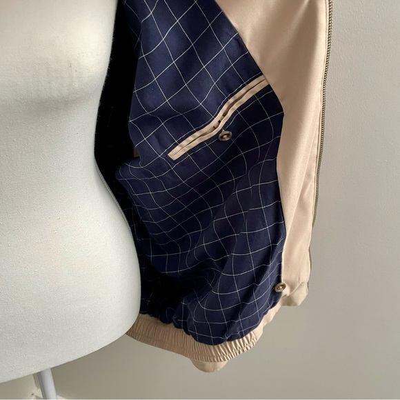 Vintage Polo Ralph Lauren 90's Harrington Khaki Bomber Jacket Preppy Size XL - Picture 7 of 8